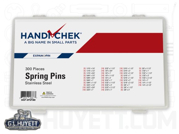 Spring Pin Assortment SS PV 300pc
