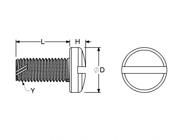 Viti Testa Tonda Intagliata 6-32 X 5/16 Pollici, Acciaio Inox, Pacco Da 100 Pezzi