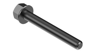 Uxcell M14-2x60mm Hex Serrated Flange Bolts – 10.9 Grade Carbon Steel, Black Oxide, 2-Pack