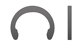 Crescent External Retaining Ring Clip 10 mm CS Phos