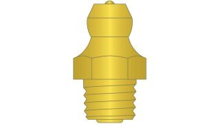 Triv Yellow Grease Fitting Zerk M8x1 Taper Thread Steel Zinc Clear Triv