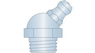Grease Fitting Zerk M12x1.5 Taper Thread 90D Steel Z3