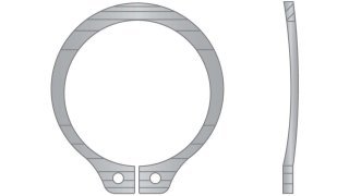 Snap Retaining Ring Bowed External .669 CYD MS16628