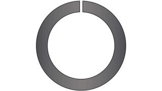 Round External Closed Retaining Ring 1-3/8 Spring Steel Phos