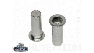 AVK Threaded Insert Hex AH 1/4"-20 x 165 ZC Triv Closed End