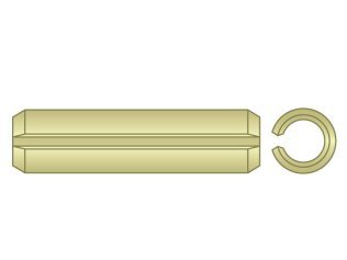 Slotted Spring Pin 3/8 x 2 Carbon Steel