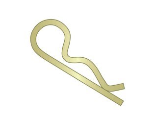 Hillman Group 43321 Small Hair Pin Clips - .062 X 1-5/16 Inch External Hitch Pin Clips (25 Pack)