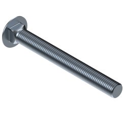 Carriage Bolts #10-24 x 1 in A307 A Steel ZC3