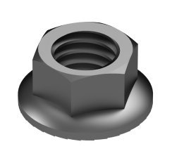 Flange Hex Nuts 1/4-20 x 15/64 in 18-8 SS