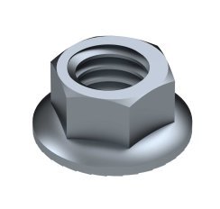 Flange Hex Nuts #10-24 x 7/32 in Hard Steel ZC3