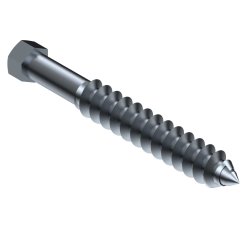 Hex Head Lag Screws 1/4-10 x 4-1/2 in Steel ZC3