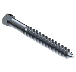 Hex Head Lag Screws 1/4-10 x 1 in Steel ZC3