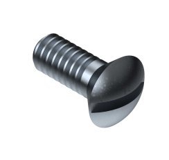 #10-24 X 3/8 Oval Head Slotted Machine Screws – 18-8 Stainless Steel (12 Pack)