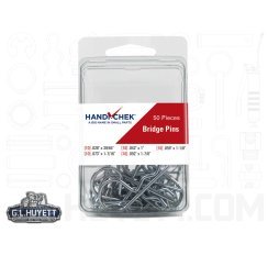 Bridge Pin Assortment Carbon Steel Zinc Clear 50 Piece