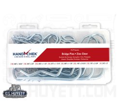 Bridge Pin Assortment Carbon Steel Zinc Clear 74 Piece