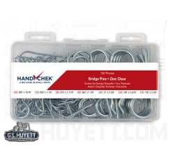 Bridge Pin Assortment Carbon Steel Zinc Clear 130 Piece