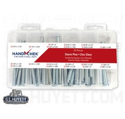 Clevis Pin Assortment Carbon Steel Zinc Clear 50 Piece