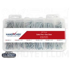 Cotter Pin Assortment Carbon Steel Zinc Clear 495 Piece