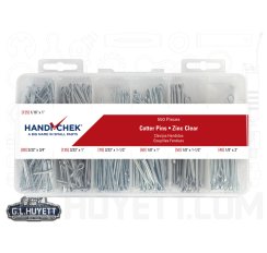 Cotter Pin Assortment Carbon Steel Zinc Clear 550 Piece