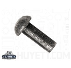 50 Piece 3/8 X 1/2 Inch Solid Steel Rivets - Round Head, Blacksmith & Antique Style, Perfect For Metalworking