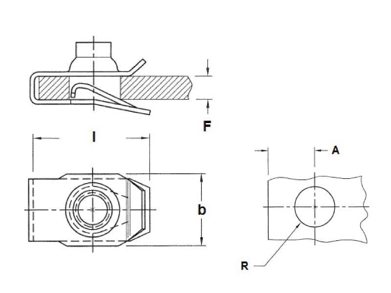 UNut Tapped Barrel Screw Size 1/420 5 P.O