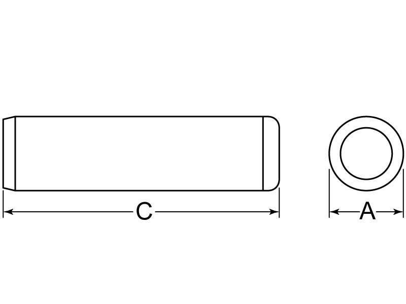 Dowel Pin Unhardened 3/16 x 11/4 300 Stainless Steel