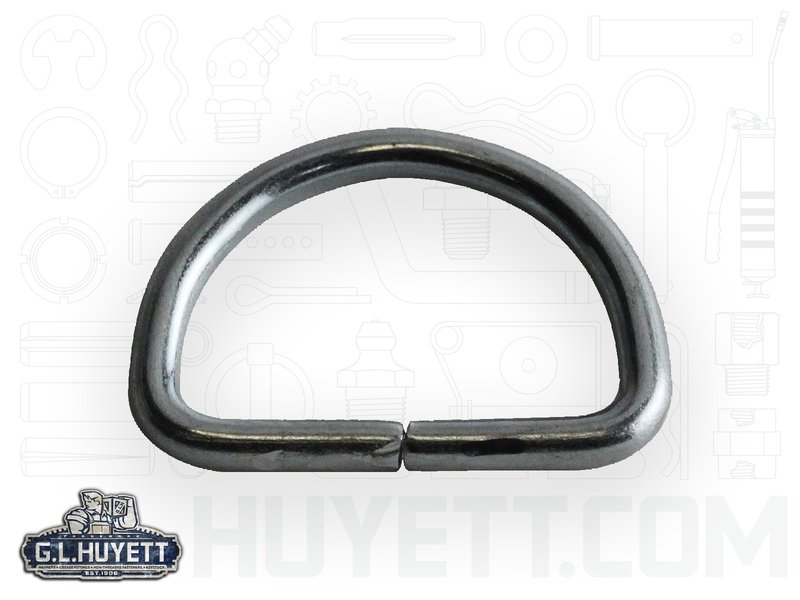 D-Ring .12 x 7/16 x 5/8 MB Wire Zinc Clear