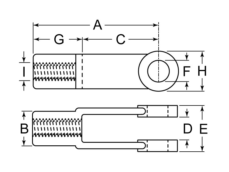Yoke End 5/811 x 415/16, 5/8 PH, RH SC