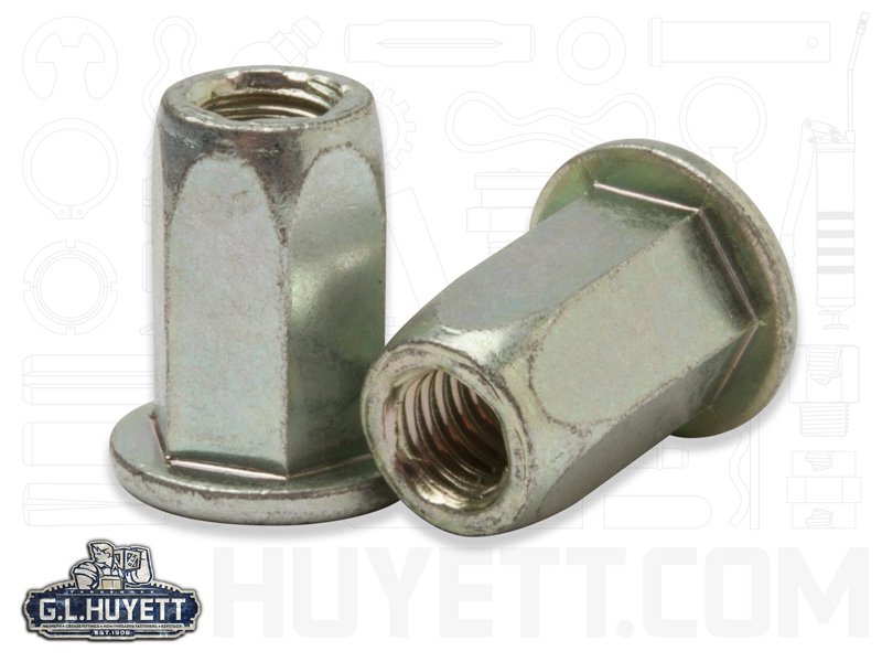 Rivet Nut Hex HSPO M10-1.5 x 3.5 Low Carbon Steel ZT