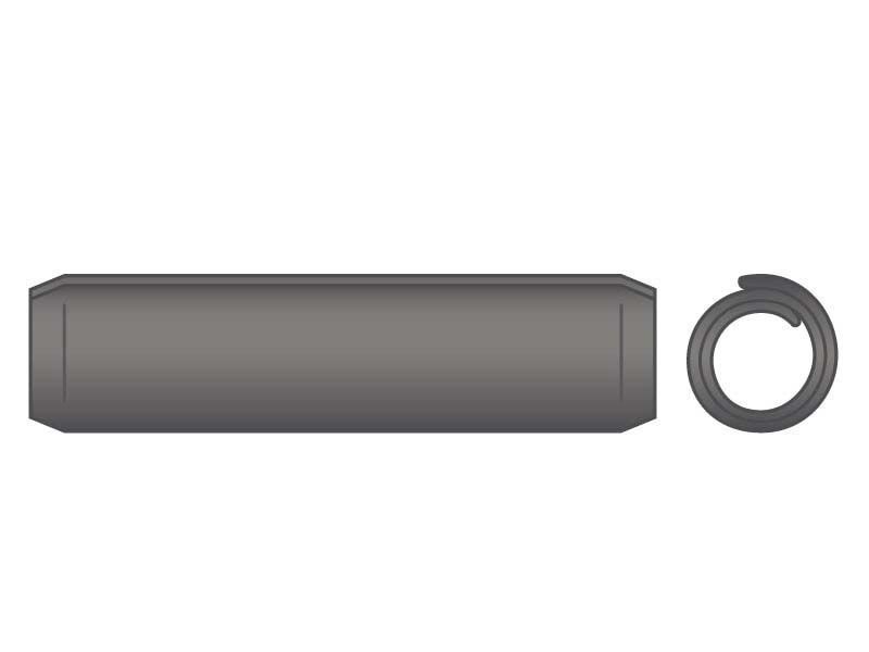 Coiled Spring Pin 3/16 x 1-1/2 SD Carbon Steel Oiled