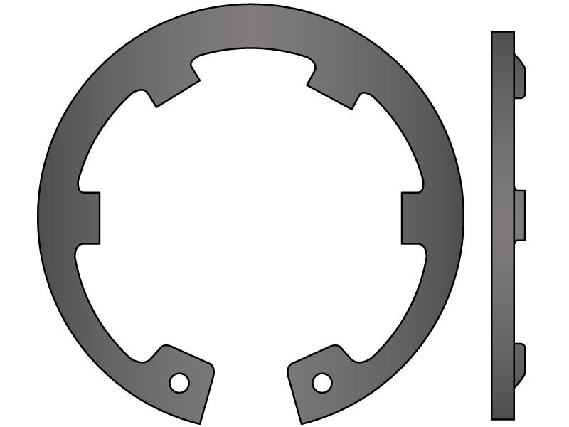 Housing Retaining Ring Bowed Tabbed Internal M55 Steel PH