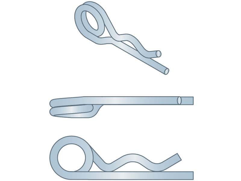 Bridge Hitch Hair Pin Clip Dbl Loop .118 x 3 MB Sprg Wire ZC