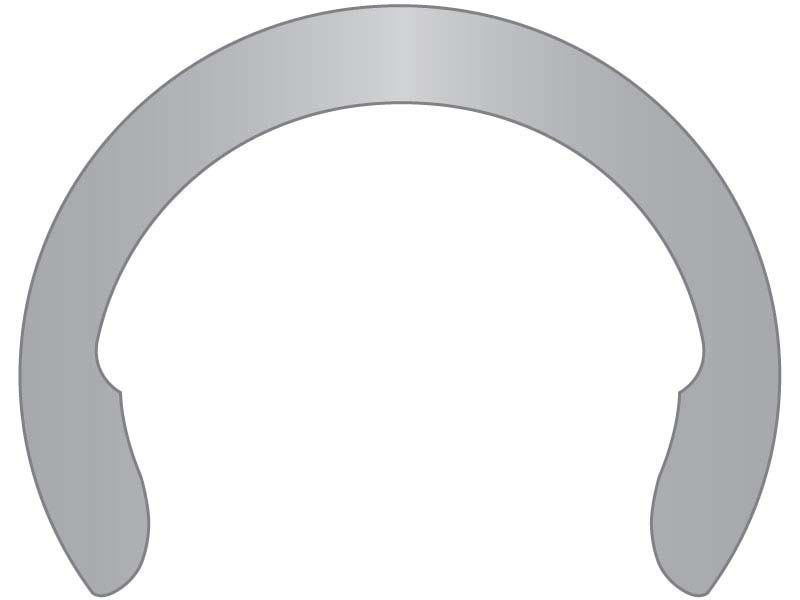 Crescent External Retaining Ring Clip 3/8 PH 15-7SS PV