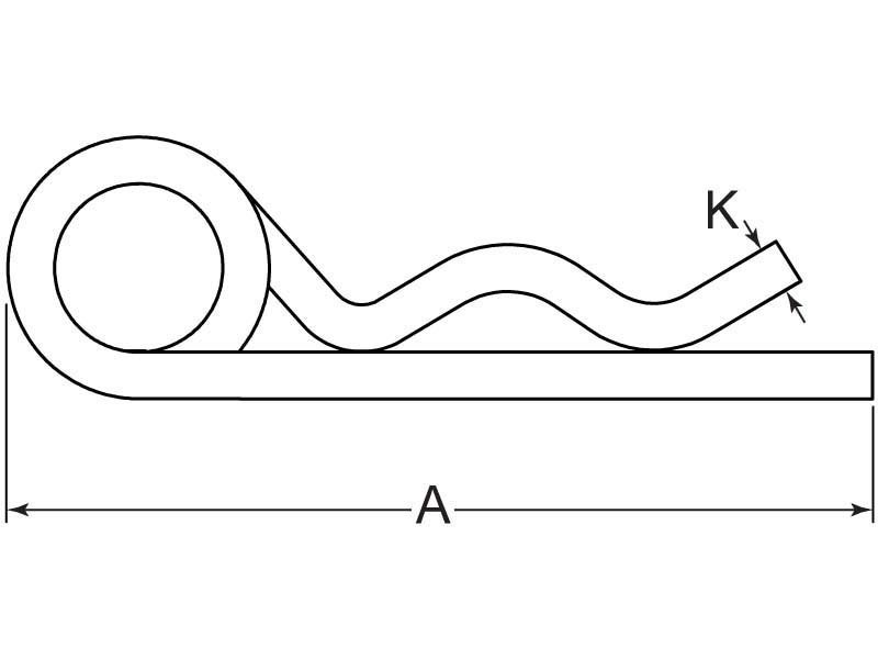 Bridge Hitch Hair Pin Clip Dbl Loop .148 x 31/8 MB SW ZC