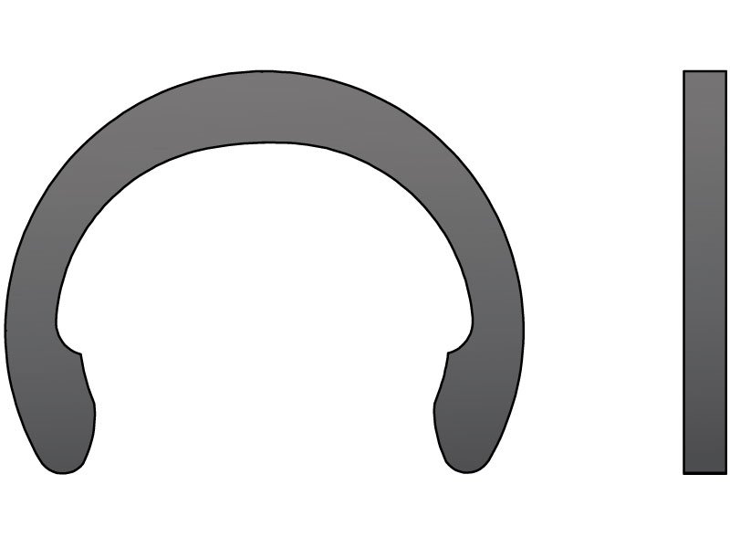 Crescent External Retaining Ring Clip 15 mm CS Phos