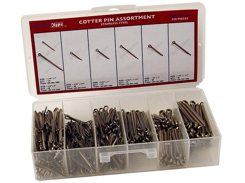 Cotter Pin Assortment SS PL 550pc