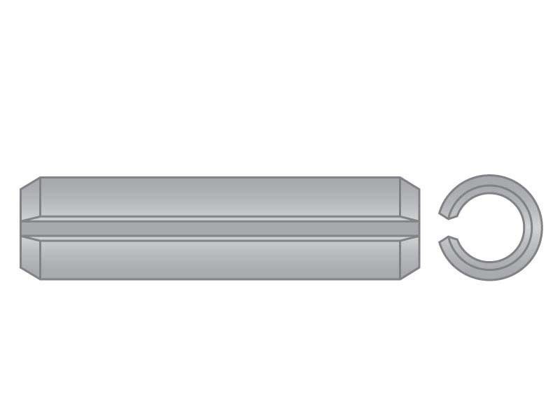 Slotted Spring Pin M3 x 20 302/304 SS PV ASME B18.8.4M TypeB