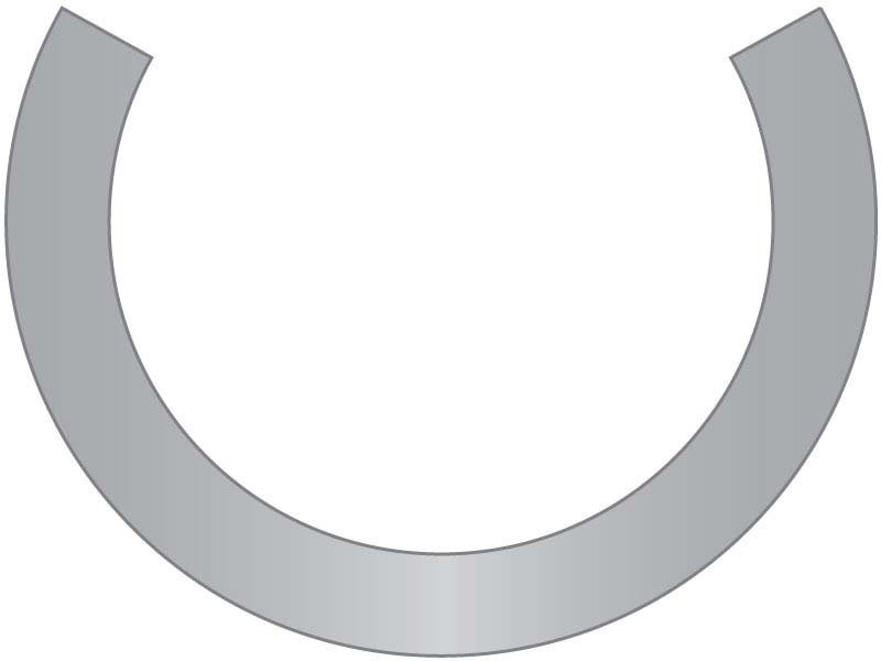 Round External Open Retaining Ring 1/4 HD Stainless Steel