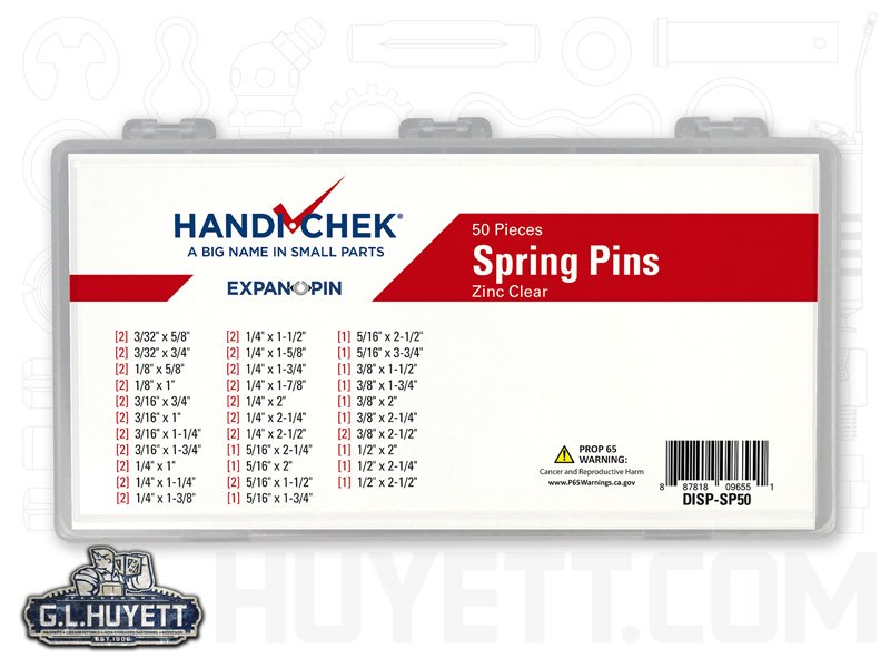 Spring Pin Assortment ZC 50pc