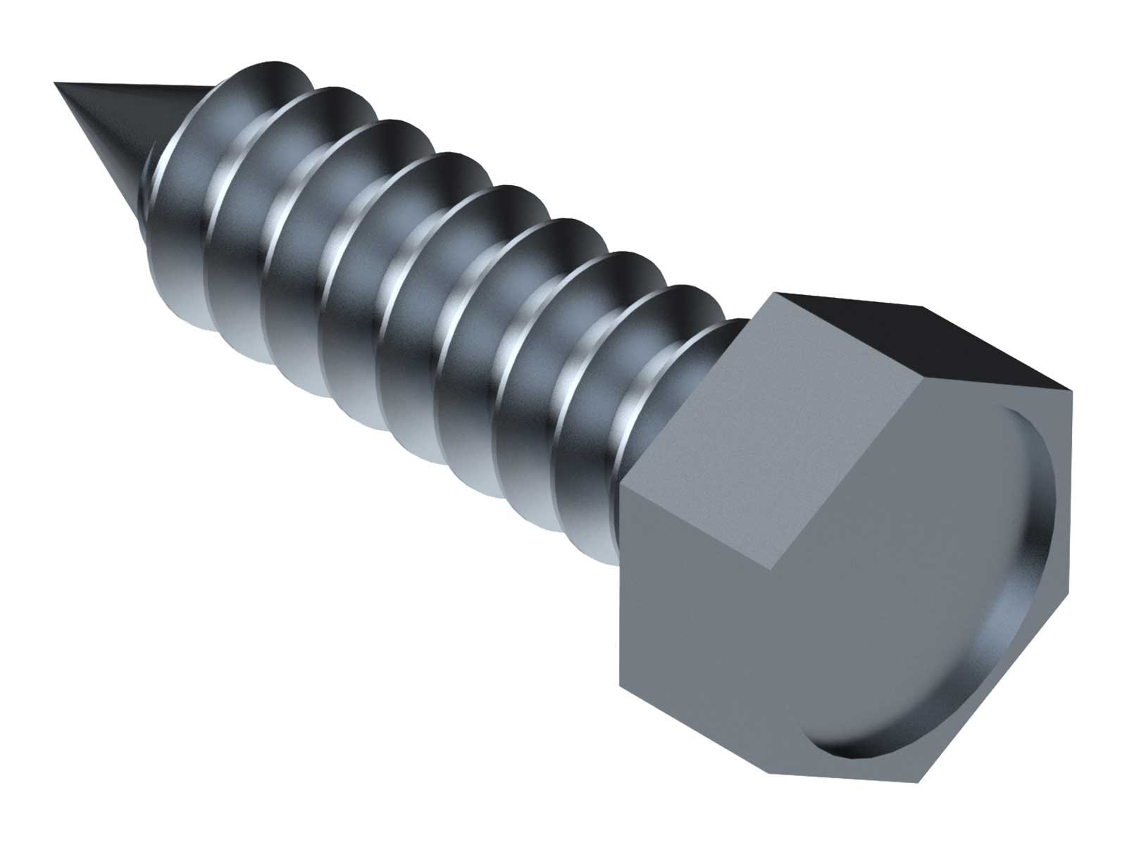 Screwdriver Point Types HexHd Sheet Metal Screw 5/16x3/4 in #4 Ext Hx TA Frm S ZincC