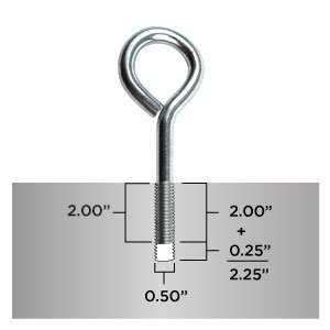 Stainless Steel Heavy Duty Structural Close Eye Hooks Bent Wire