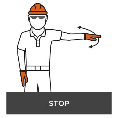 Crane Hand Signal - Stop