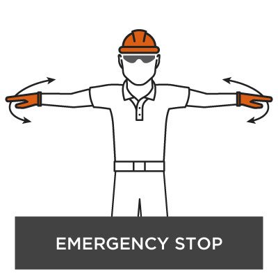 Crane Hand Signal - Emergency Stop