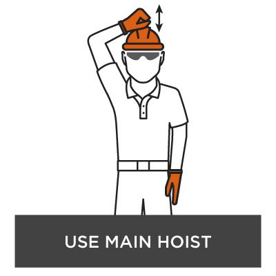 Crane Hand Signal - Use Main Hoist