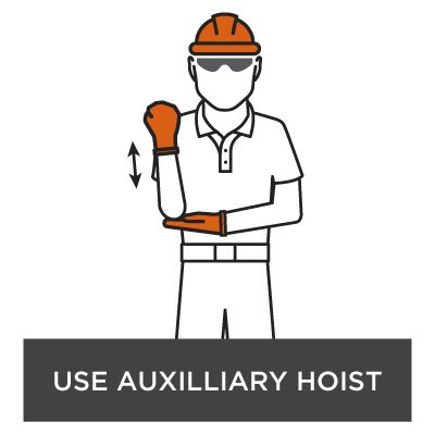 Crane Hand Signal - Use Auxilliary Hoist