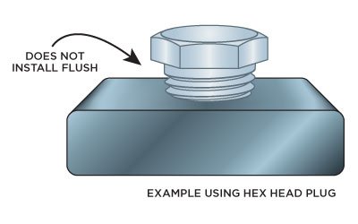 SeaChoice Stainless Steel Drain Plug - 1/2" Garboard Replacement Plug For Boats